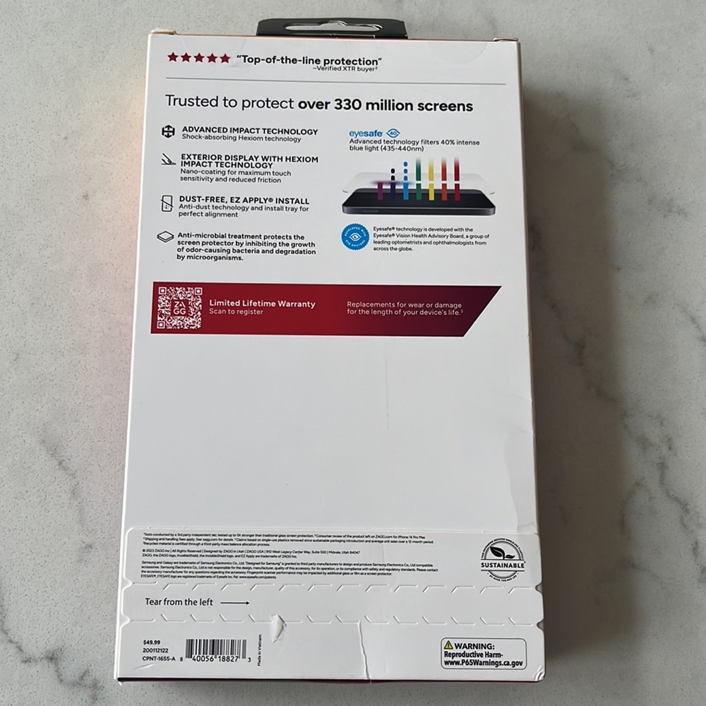 ZAGG Invisible Shield Screen Protector - Picture 2 of 2
